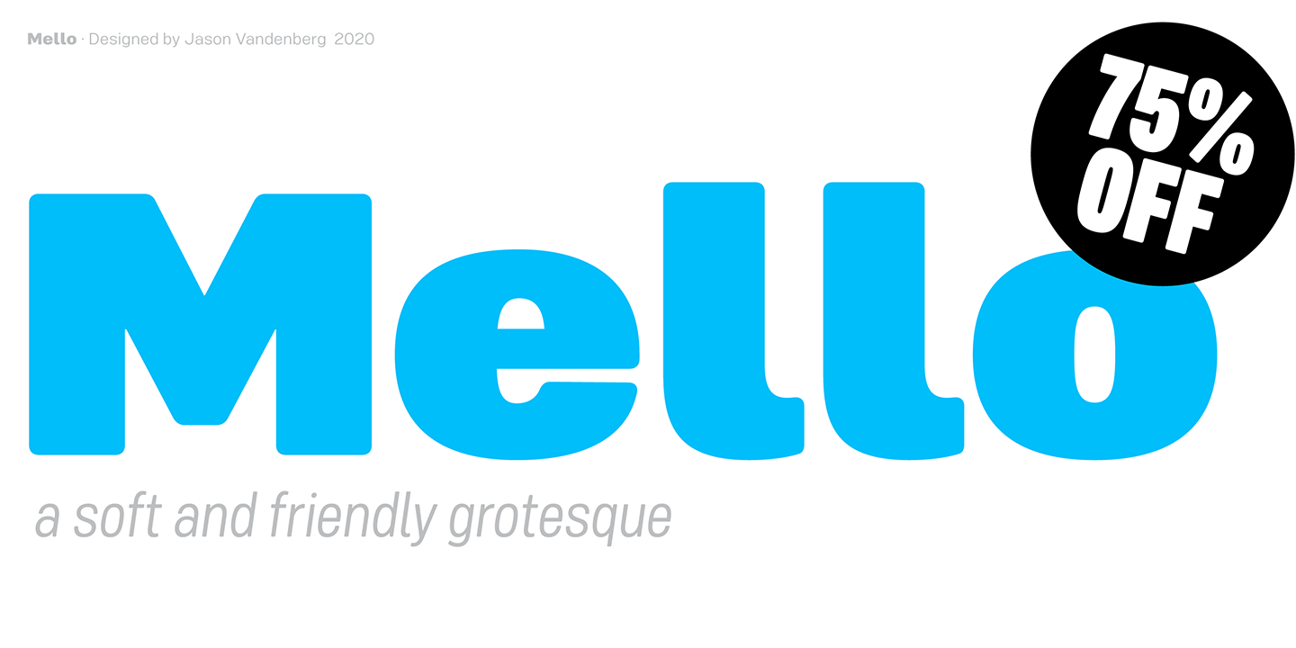 Пример шрифта Mello Extra Light Italic
